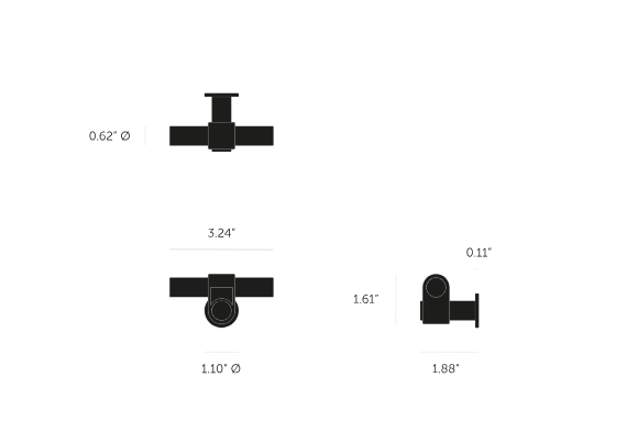 Buster + Punch T-Bar Cast Cabinet Hardware Buster + Punch