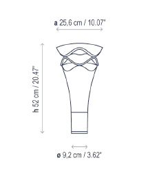 Bover CORNET Outdoor Bollard Landscape Lighting Bover B/52