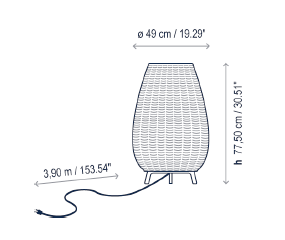 Bover Amphora Floor Lamp Outdooor Lamps Bover Light Beige Shade Amphora 01