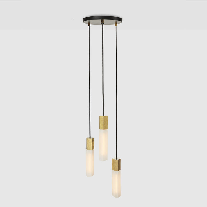 Tala Basalt Triple Pendant BSALT-I-SET-TRI Pendants Tala Brass