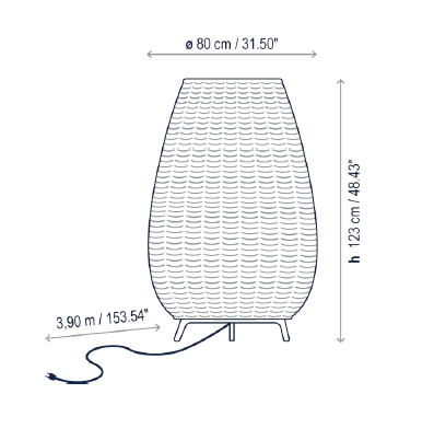 Bover Amphora Floor Lamp Outdooor Lamps Bover Light Beige Shade Amphora 02