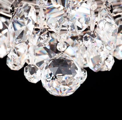 Schonbek Baronet 28 Light 110V Pendant in Stainless Steel with Clear Crystals