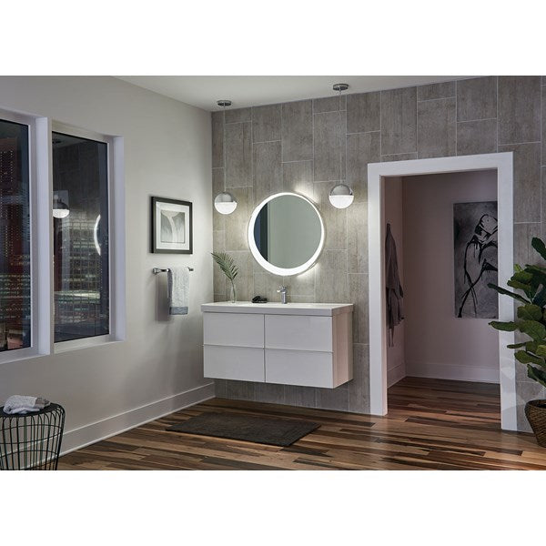 Kichler Offset Round Lighted Mirror 84077 LED Vanity Mirrors Kichler