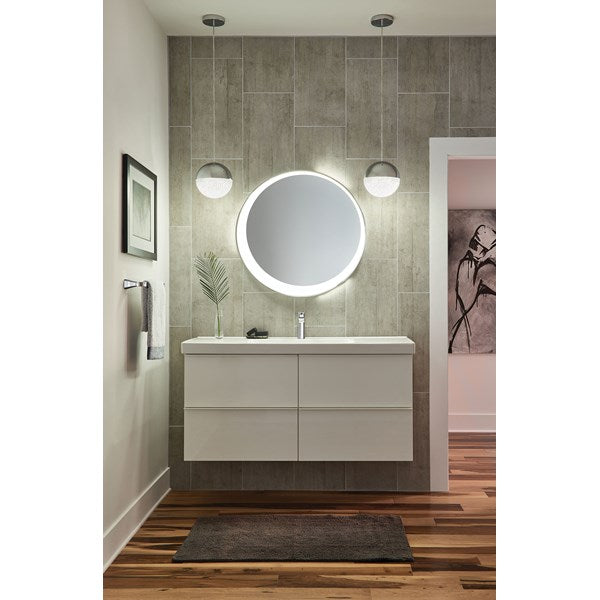 Kichler Offset Round Lighted Mirror 84077 LED Vanity Mirrors Kichler