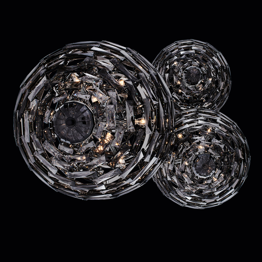 Allegri Alta 3 Orb Black Nickel Pendant (26+26+26)