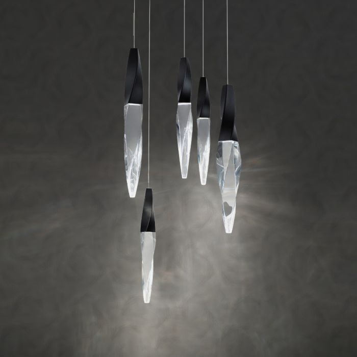 Schonbek Beyond Kindjal Chandelier Pendants Schonbek Beyond Black 3-Light