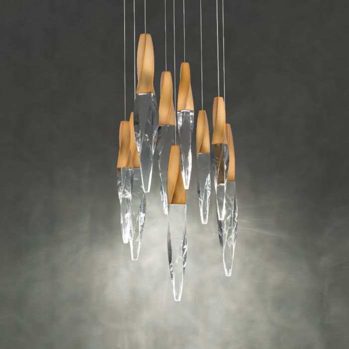 Schonbek Beyond Kindjal Chandelier Pendants Schonbek Beyond Aged Brass 3-Light