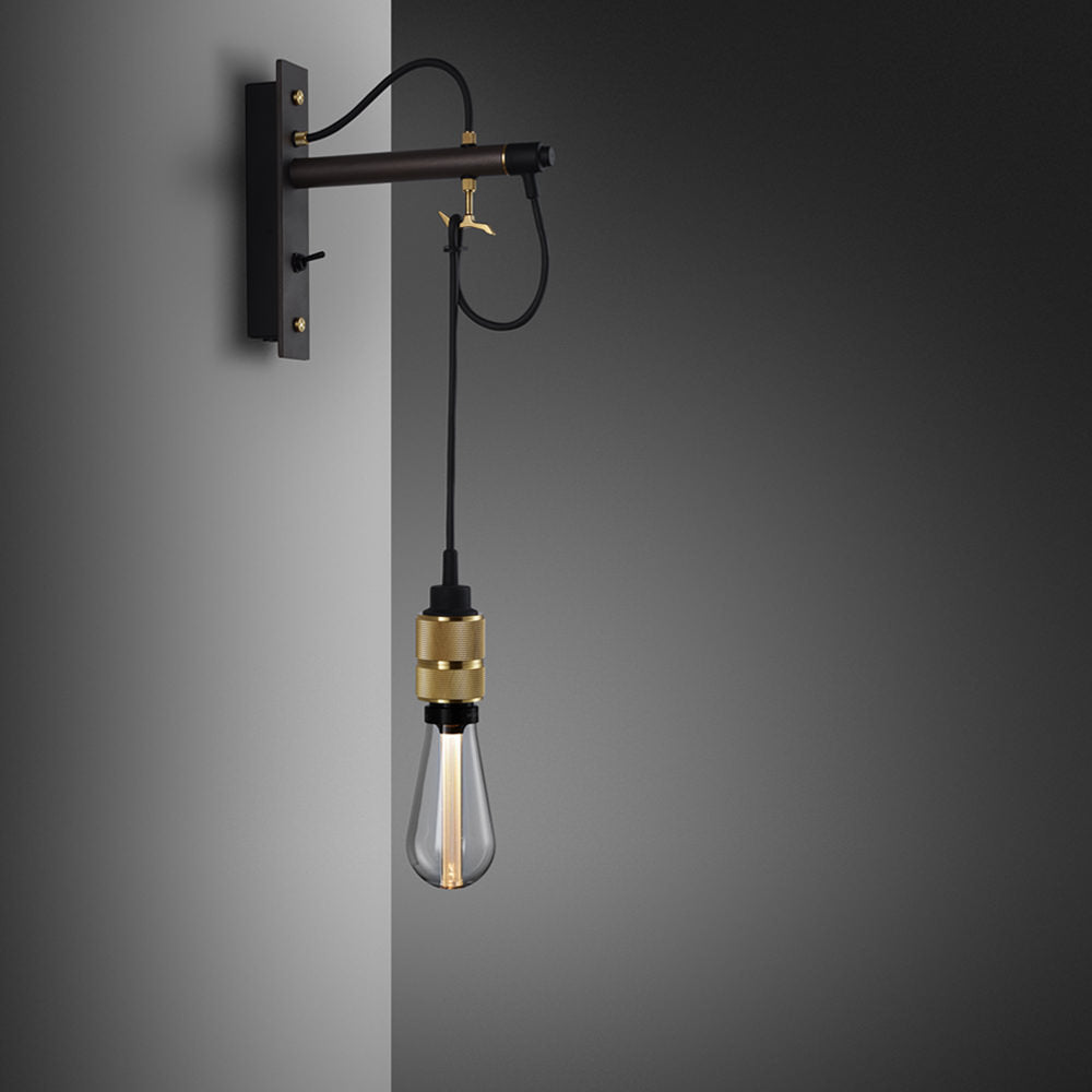 Buster + Punch Hooked Wall Sconce Wall Sconces Buster + Punch Graphite / Brass / Nude Small