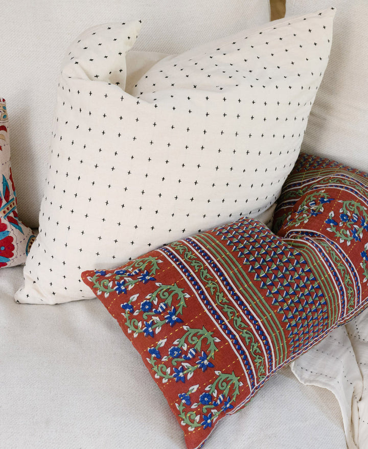 Anchal Cross-Stich Throw Pillow