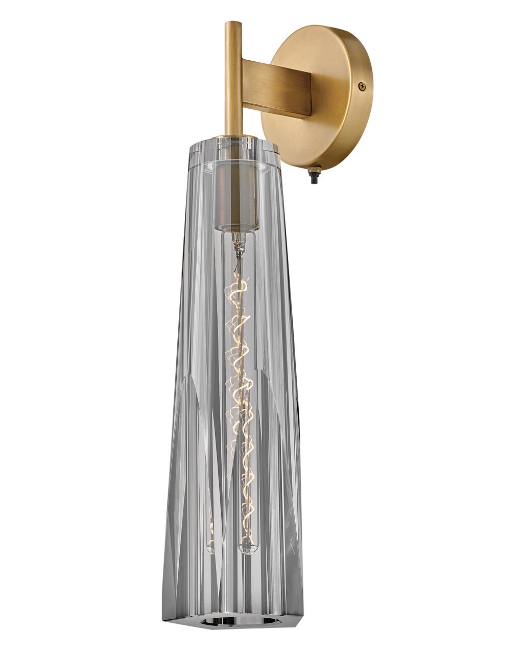 Hinkley Cosette Sconce Wall Sconces Hinkley Heritage Brass with Smoked glass 6.75x5.0x21.0