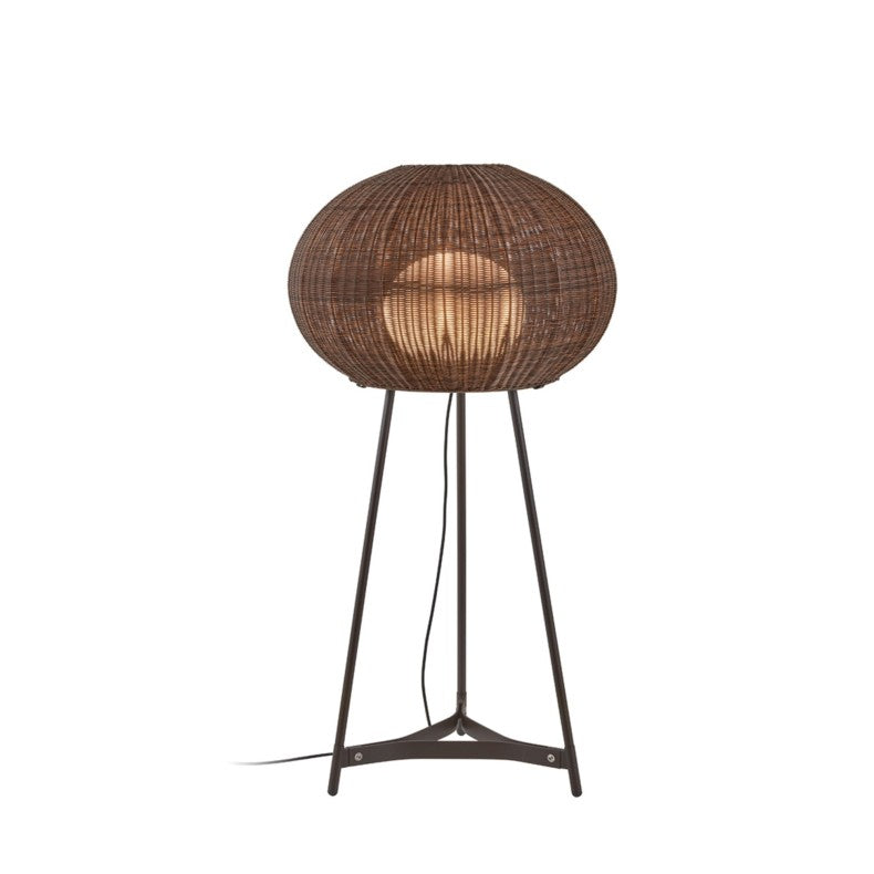 Bover GAROTA Outdoor Floor Lamp P/02 Outdooor Lamps Bover Graphite Brown - Brown Shade