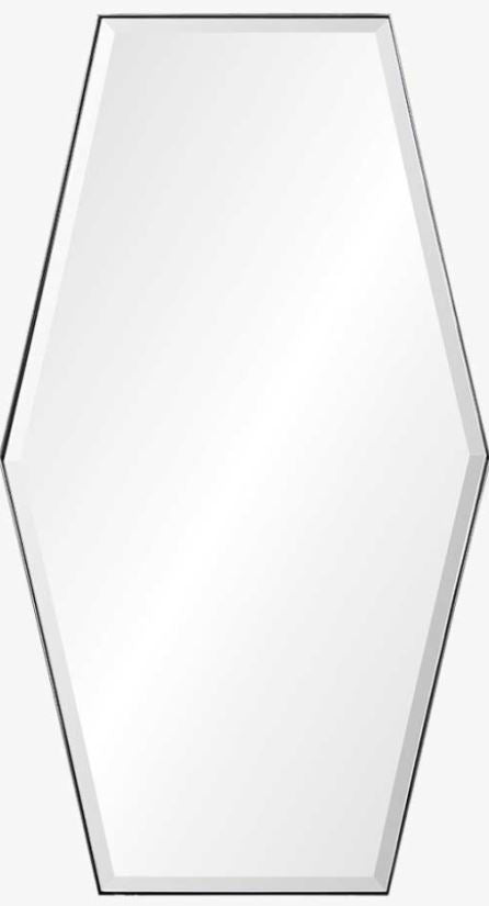 Mirror Home Hand welded polished stainless steel mirror. Beveled center mirror.