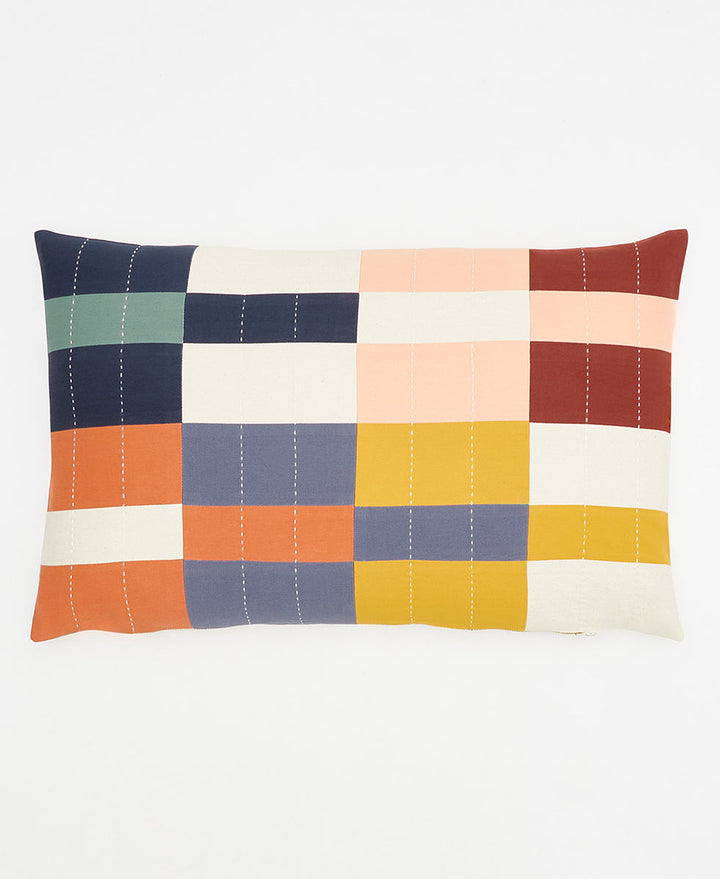 Anchal Multi-Check Lumbar Pillow PLLCC