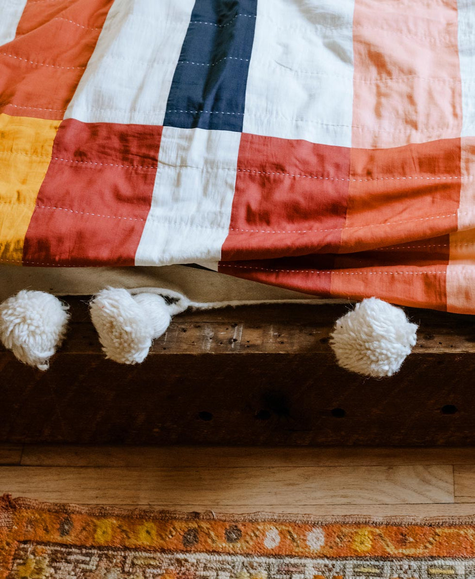 Ancahl Multi-Check Patchwork Quilt - Thumbnail 5