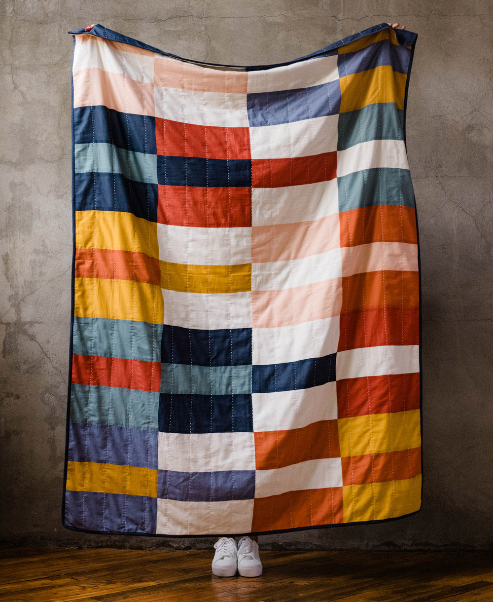 Ancahl Multi-Check Patchwork Quilt