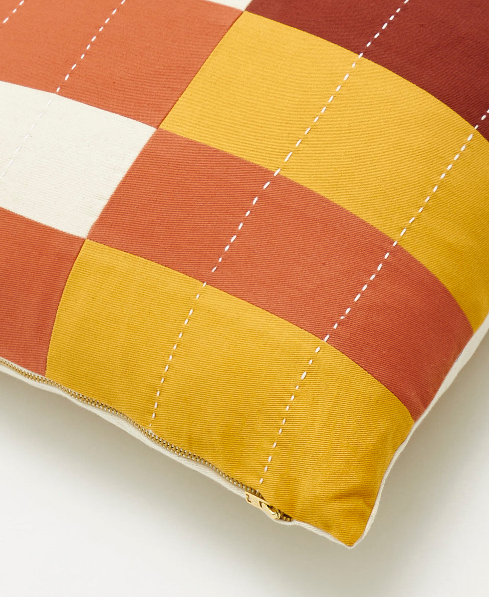 Anchal Multi-Check Throw Pillow PLTCC