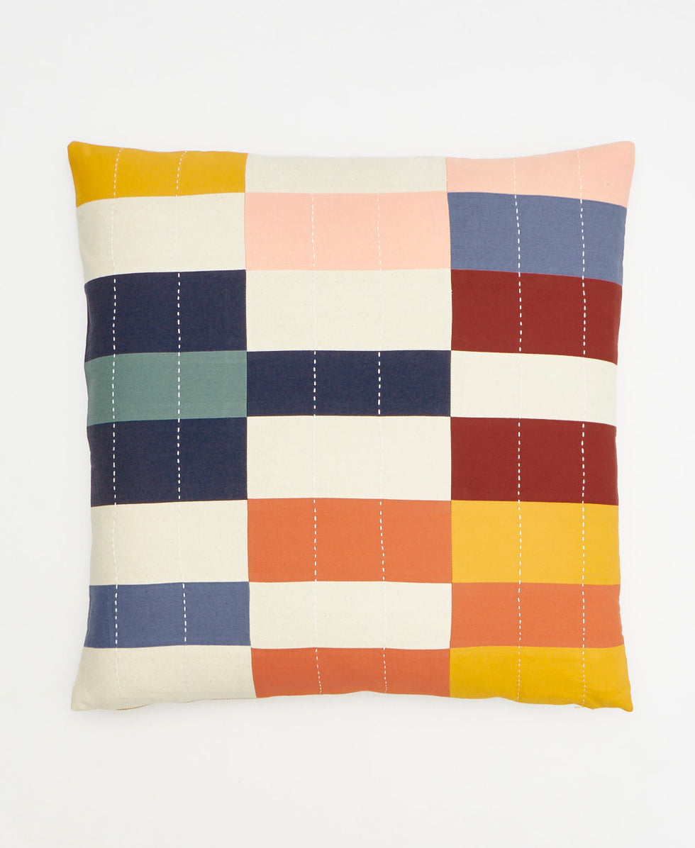 Anchal Multi-Check Throw Pillow