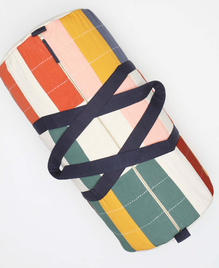 Anchal Multi-Check Canvas Duffle Bag | CWDB