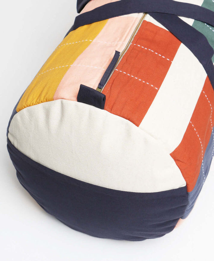 Anchal Multi-Check Canvas Duffle Bag | CWDB