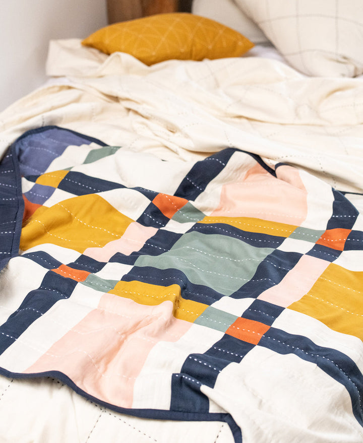 Anchal Multi Plaid Baby Quilt SBSBC
