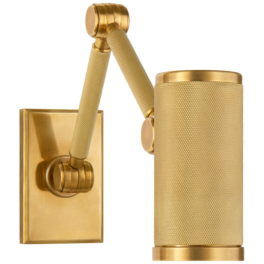 Visual Comfort & Co. Barrett Mini Double Arm Bed Light Wall Sconces Visual Comfort & Co. Polished Nickel