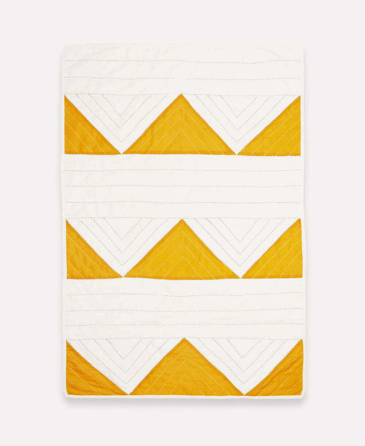 Anchal Triangle Baby Quilt | Mustard SBTM