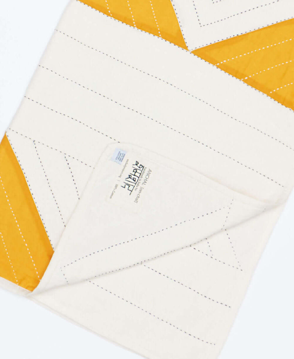 Anchal Triangle Baby Quilt | Mustard SBTM