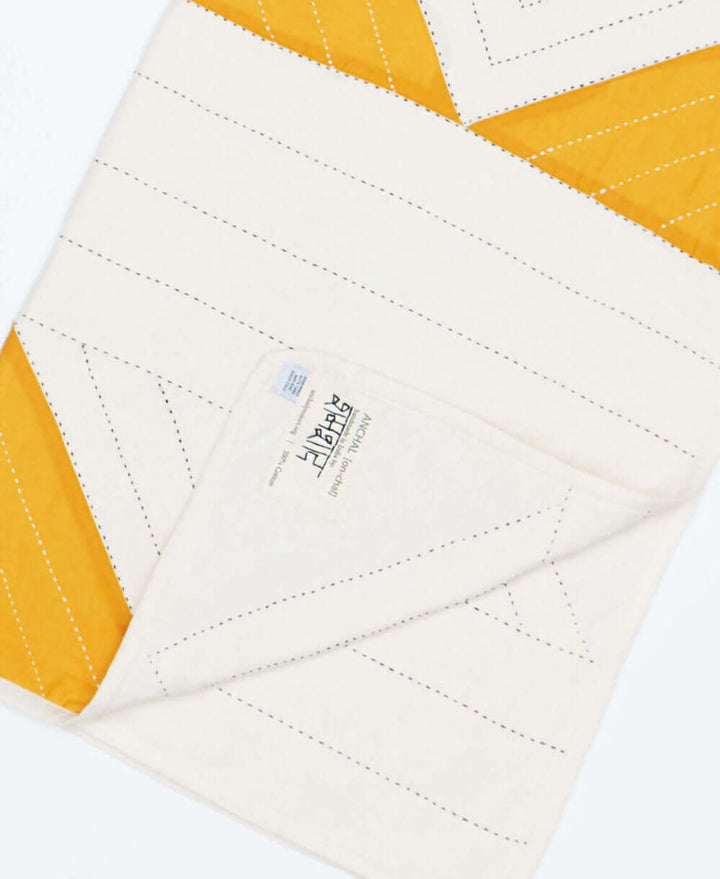 Anchal Triangle Baby Quilt | Mustard SBTM