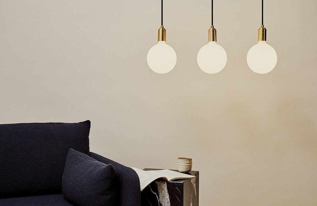 Tala Linear Triple Pendant in Brass Linear Chandeliers Tala