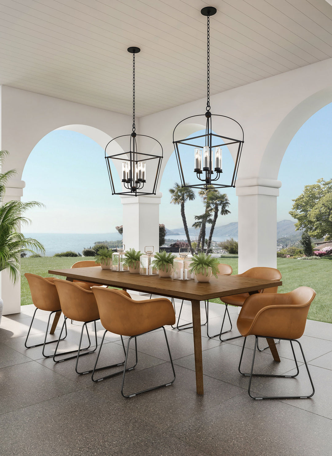 Kalco Sutter 24 Inch Foyer Interior/Exterior Chandelier