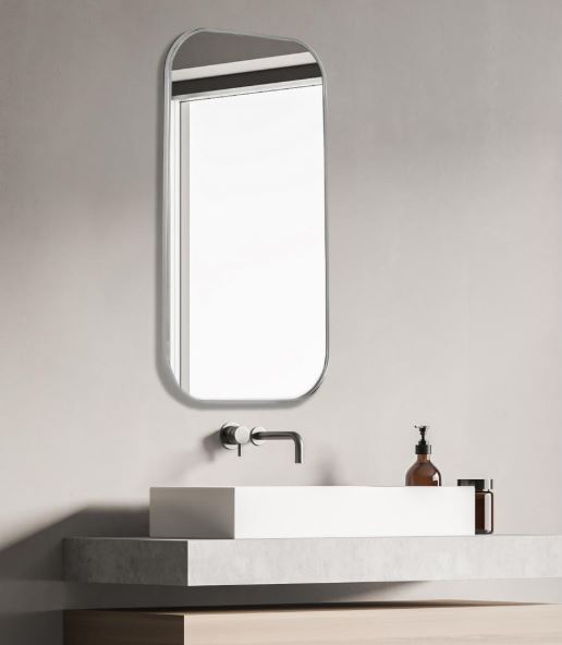 Uttermost Taft Polished Nickel Mirror 41x21.