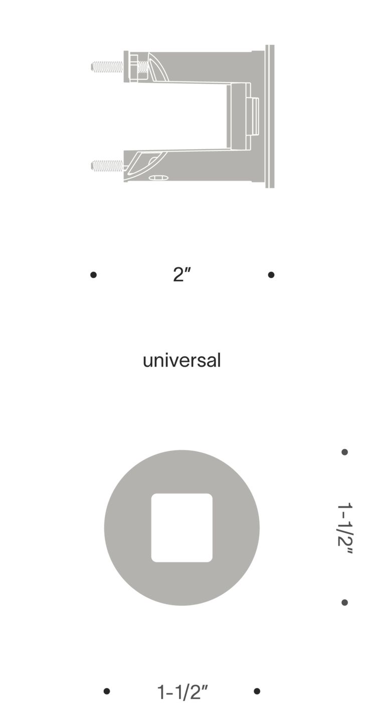 PRADO unifit empty keystone holder - without cover plate